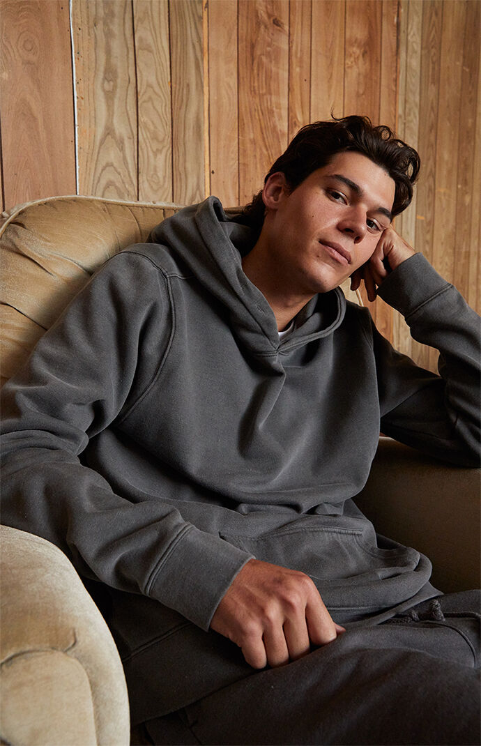 Vintage wash black hoodie best sale