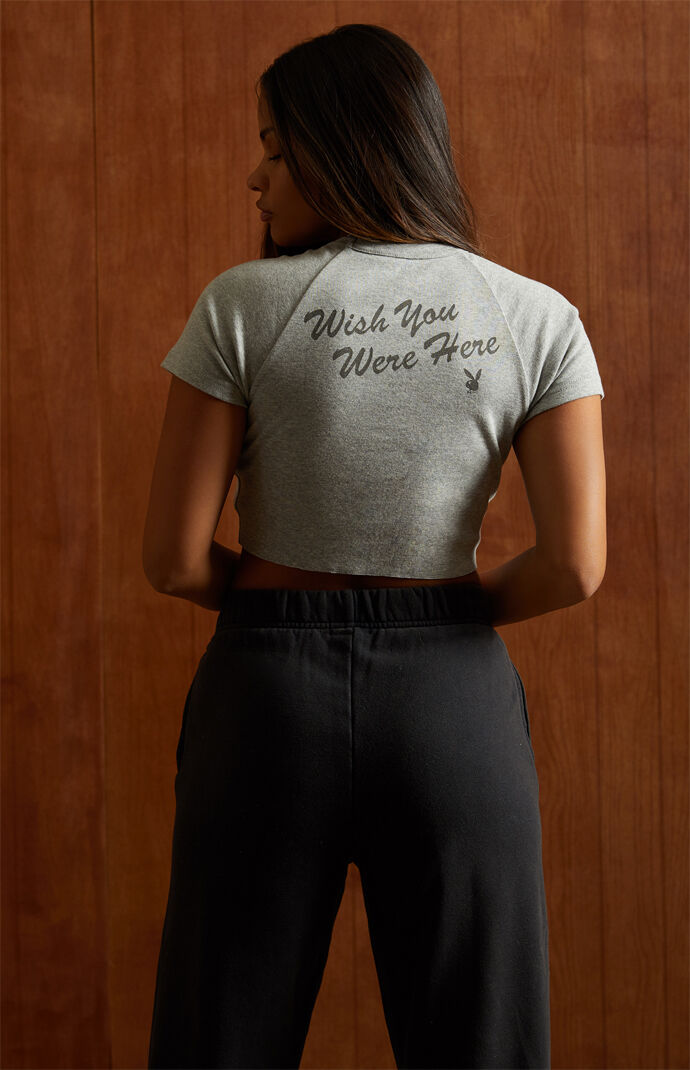 By PacSun Wish You Were Here Cropped T-Shirt