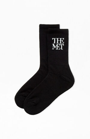 x PacSun Black Logo Crew Socks image number 1
