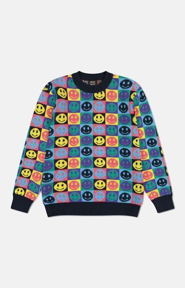 WeSC America Inc Leon Pop Smiley Crew Neck Sweater