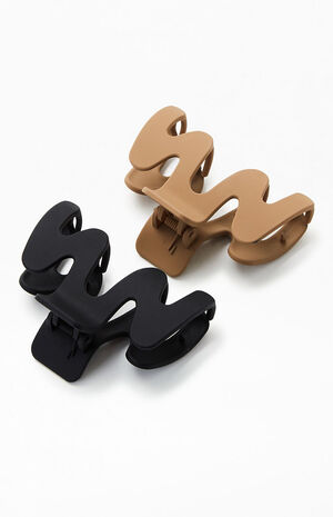 2 Pack Wavy Hair Claw Clips image number 2