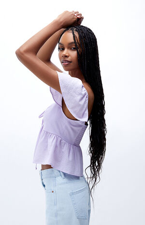 Short Sleeve Keyhole Babydoll Top image number 3