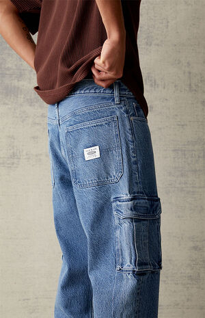 Eco Indigo Baggy Cargo Jeans image number 4