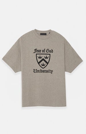 Heather Grey Heavy Crew Neck T-Shirt