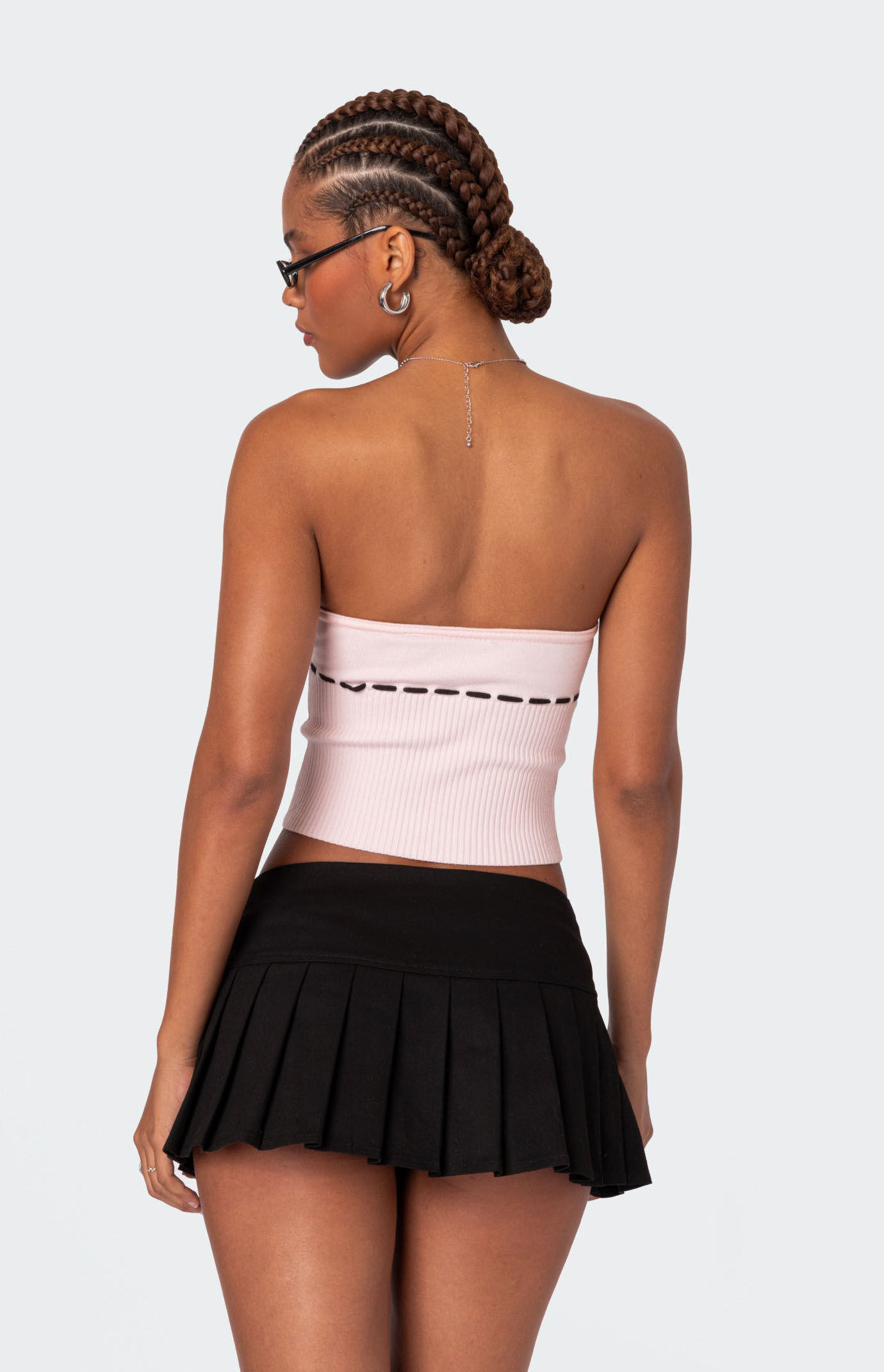 Edikted Elsie Knitted Tie Tube Top