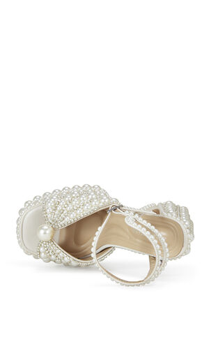 Women's Astrella White Platform Heeled Sandals image number 4