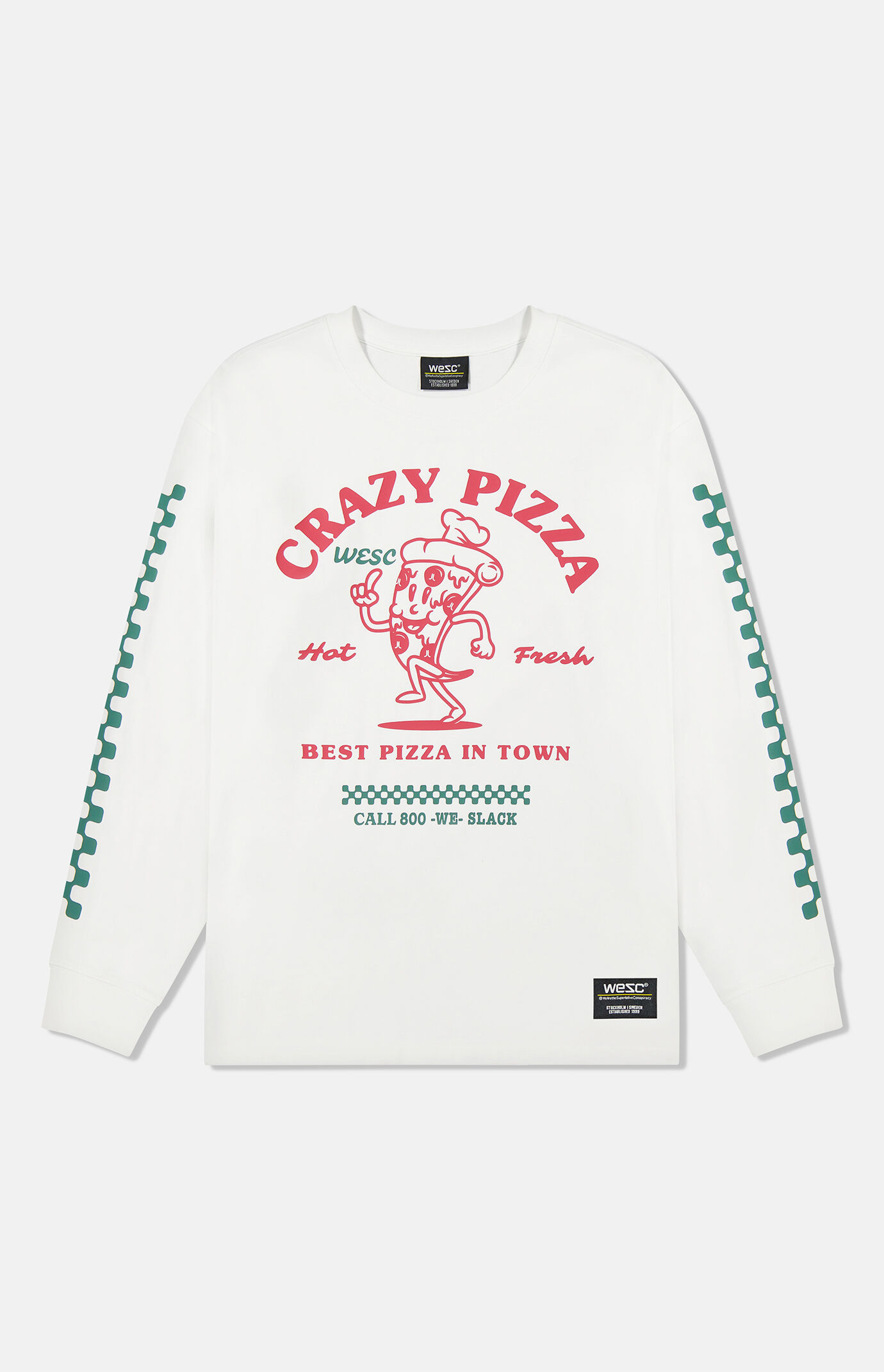 WeSC Kendrick Crazy Pizza Mock Neck Long Sleeve T-Shirt | Pacsun