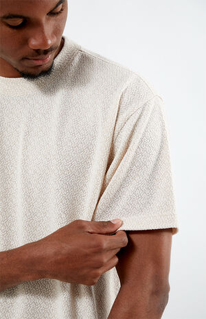 Beige Guide Textured T-Shirt image number 2