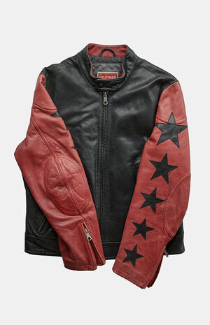 2000s Tommy Hilfiger Star Leather Jacket image number 2