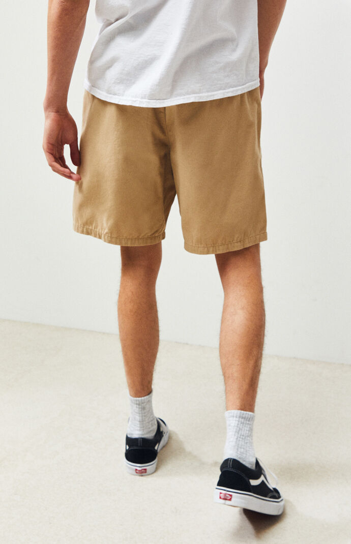 PacSun Twill Khaki Drawstring Shorts