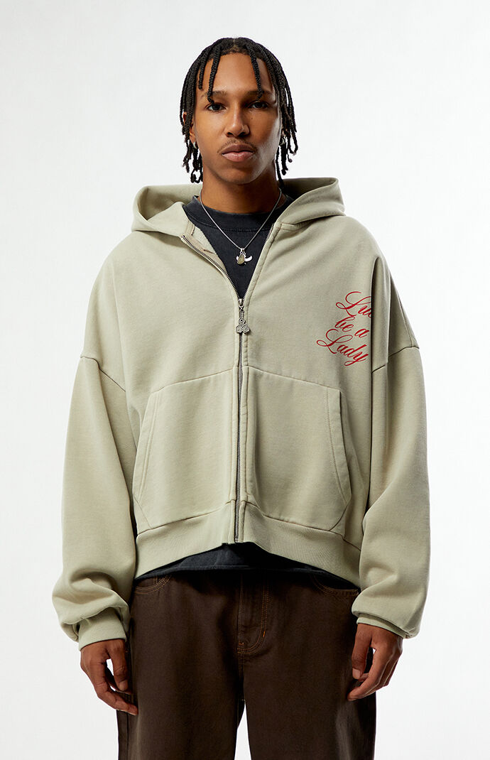 Pacsun 777 Cropped Full Zip Hoodie