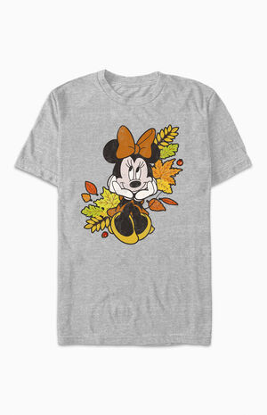 Minnie Mouse Fall Leaves T-Shirt image number 1