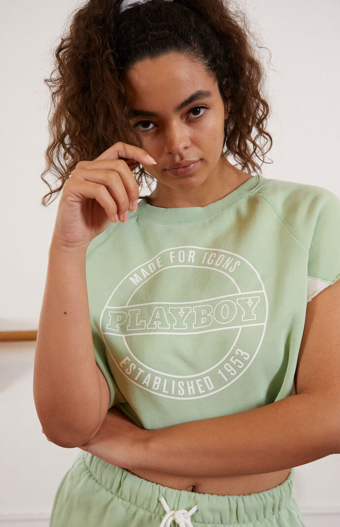 By PacSun Boxing Fleece Cutoff Sweatshirt