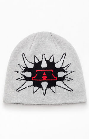 Heather Gray A Bomb Skully Beanie image number 1