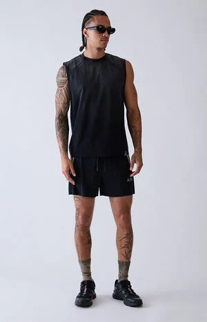Black Vintage Wash Form Muscle T-Shirt image number 5
