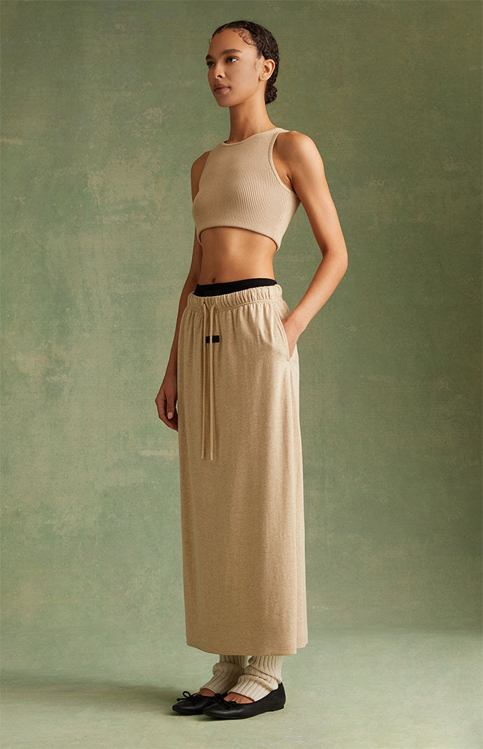 Fear of God ESSENTIALS Women's Gold Heather Maxi Skirt
