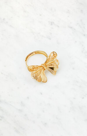 Gold Bow Ring image number 3