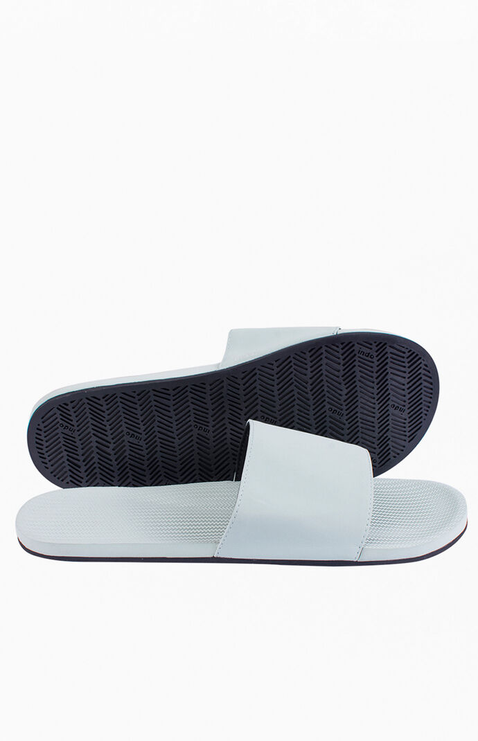 Light Blue ESSNTLS Slide Sandals