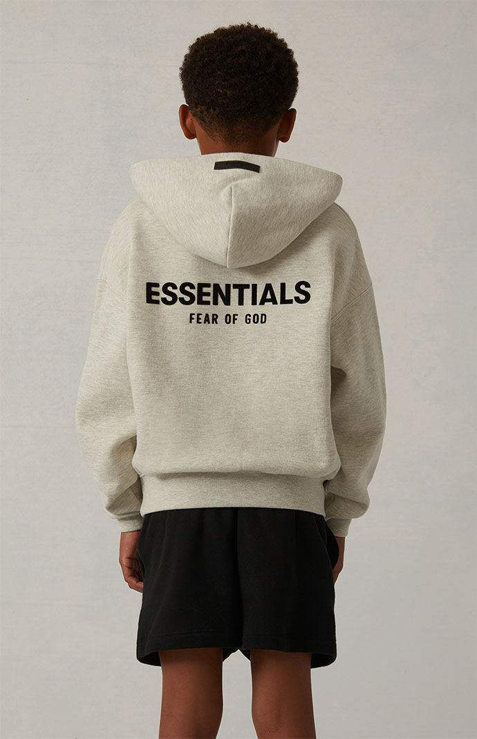 Kids Fear of God Light Oatmeal Hoodie PacSun
