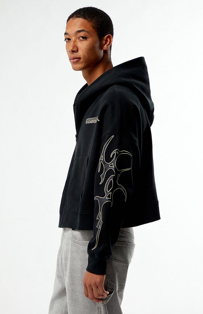 Pacsun Obscura Cropped Full Zip Hoodie