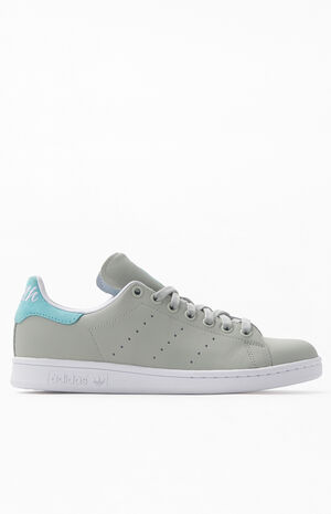 Grey & Mint Stan Smith Shoes image number 2