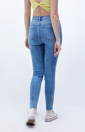 Perfect Blue Super High Waisted Jeggings image number 3