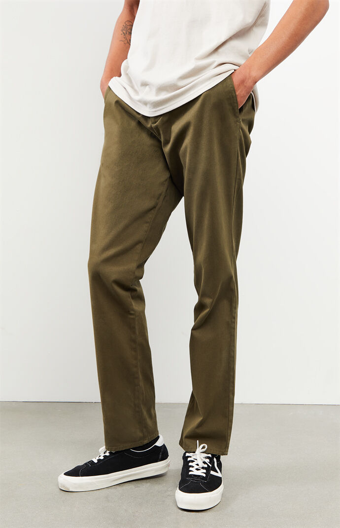 green chino joggers