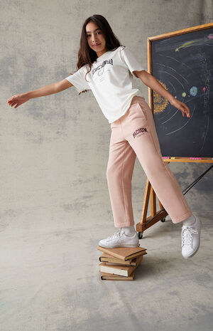 Light Pink Straight Leg Sweatpants image number 2