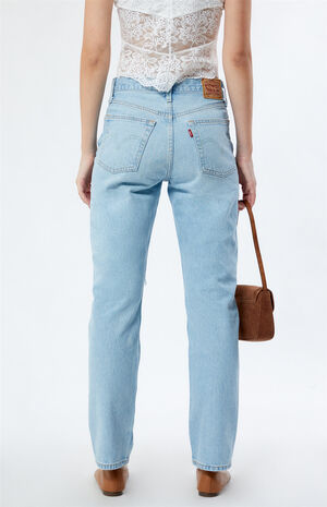 Light Indigo Ripped 501 Original Fit Jeans image number 4