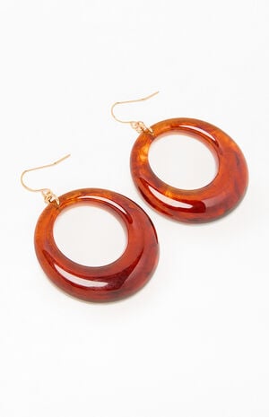 Tortoise Shell Hoop Earrings image number 3