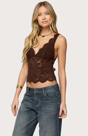 Araura Velvet Floral Sheer Top image number 2