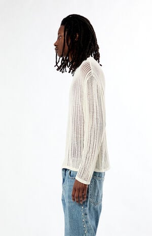 Sunset Open Knit Crew Neck Sweater image number 3