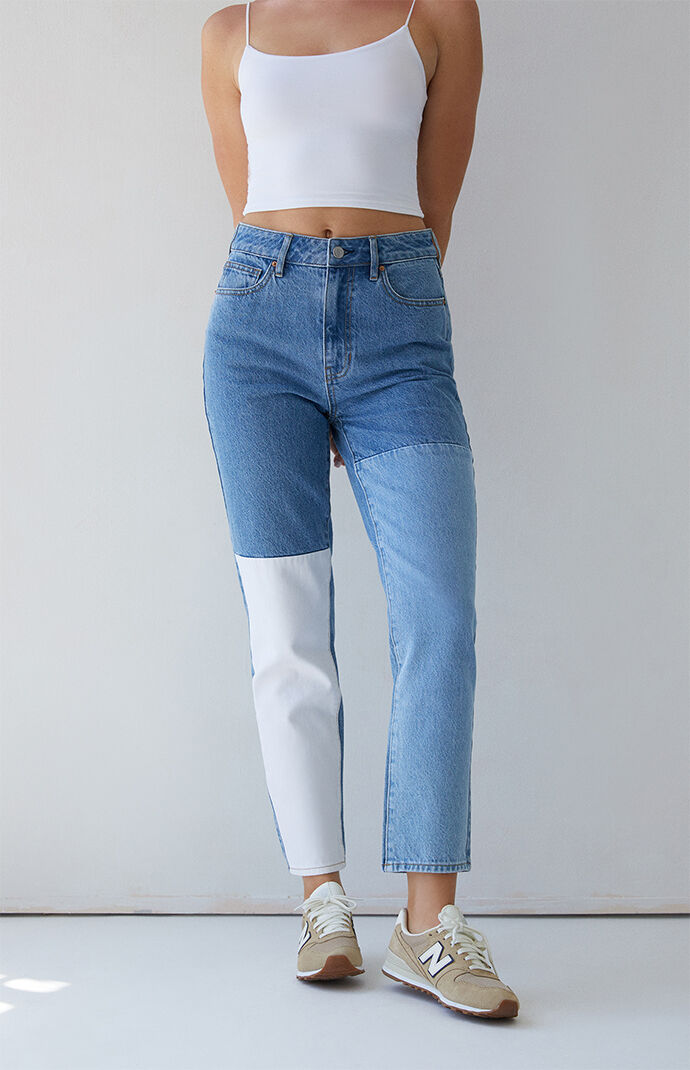 PacSun Colorblock Mom Jeans PacSun