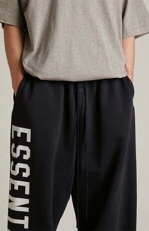 Black Heavy Fleece Relaxed Sweatpants image number 5