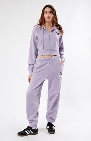 x Playboy Full Zip Cropped Hoodie image number 4