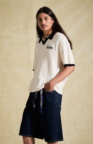 Relaxed Knit Logo Polo Shirt image number 4