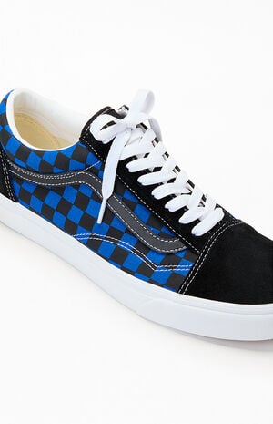 Black & Blue Canvas Old Skool Shoes image number 6