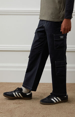 Black Baggy Cargo Pants image number 4