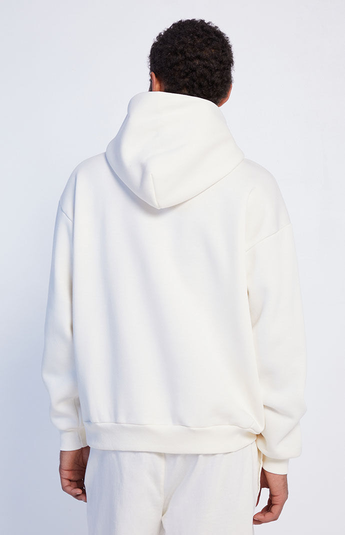 Off White Solid Hoodie