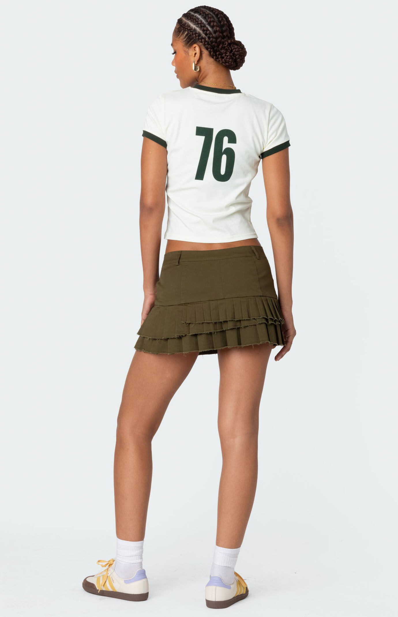 Edikted Layered Pleats Mini Skirt