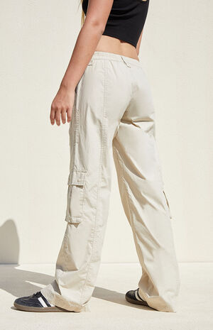 Off White Low Rise Cargo Puddle Pants image number 4