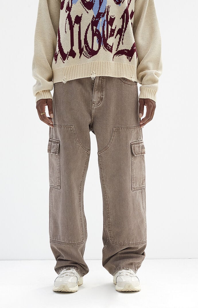 Pacsun Washed Brown Baggy Carpenter Jeans | PacSun