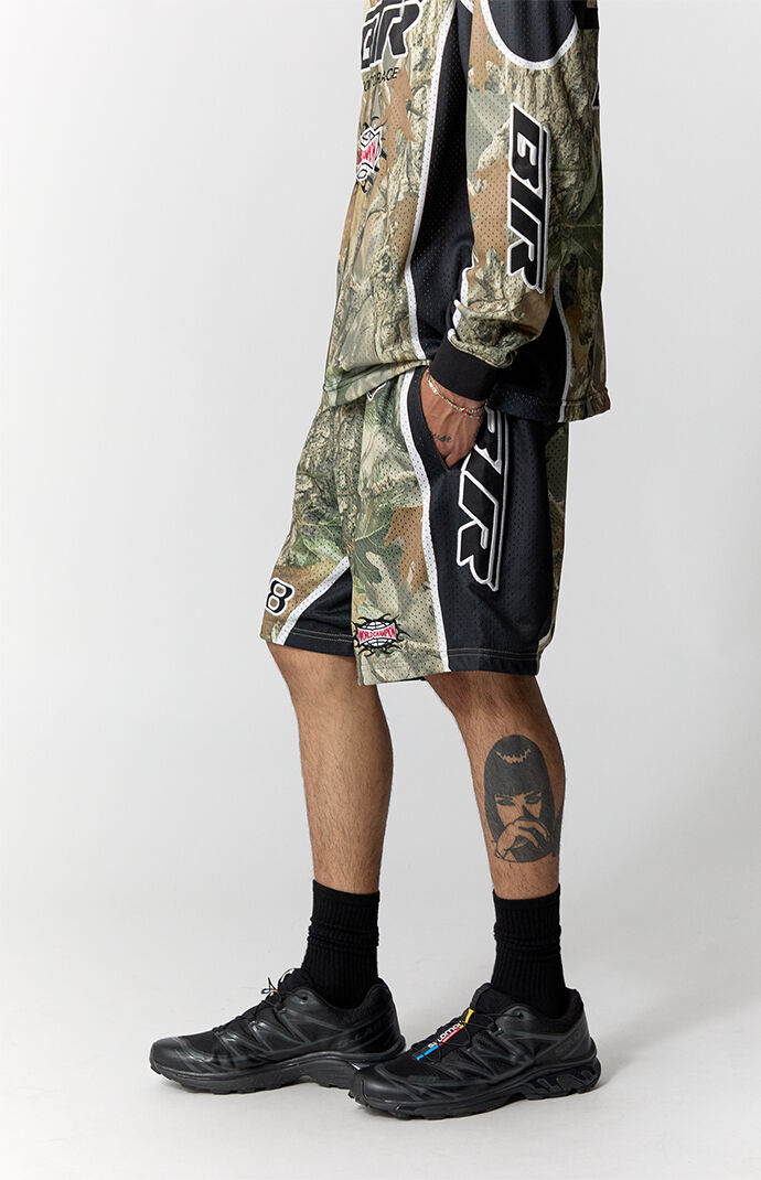 Pacsun Camo Mesh Embroidered Shorts | Pacsun