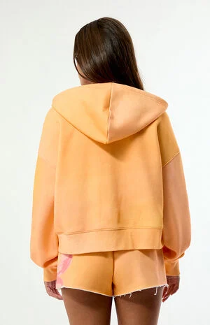 Hibiscus Cropped Zip Up Hoodie image number 5