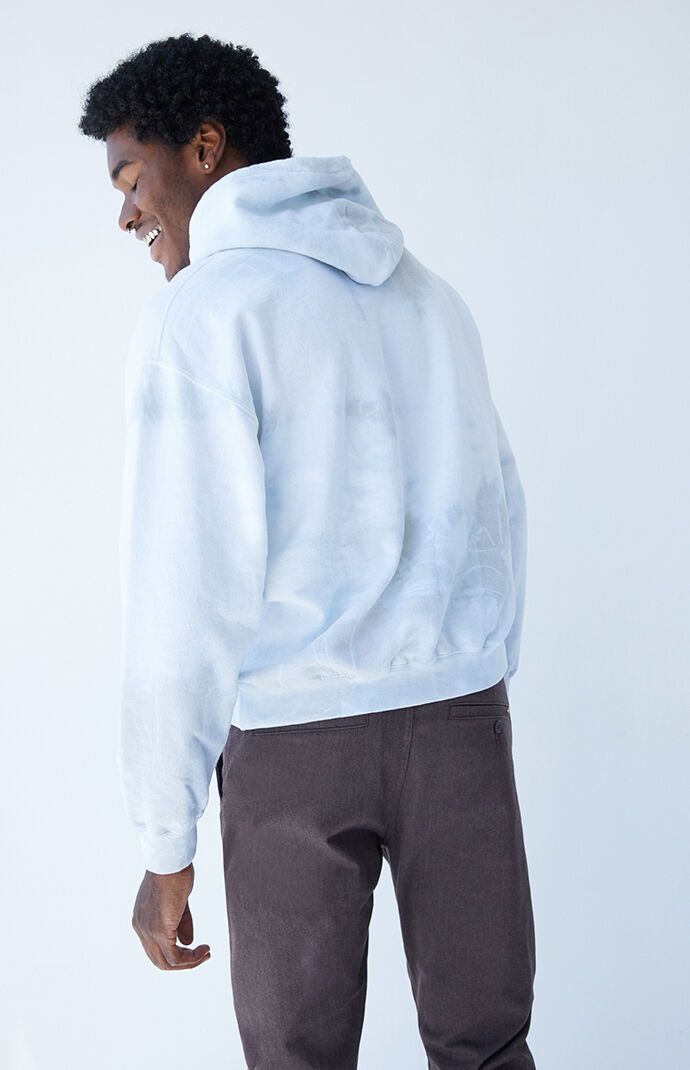 PacSun Gray Crystal Wash Hoodie PacSun