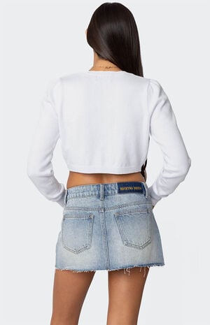 Francis Cropped Argyle Knit Cardigan image number 5