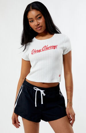 By PacSun Cherry Coke Pointelle T-Shirt image number 1