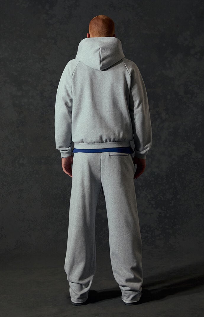 A.R.C. Heather Grey Standard Fleece Wide Leg Sweatpants