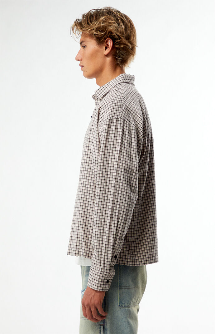 Pacsun Plaid Cropped Flannel Shirt