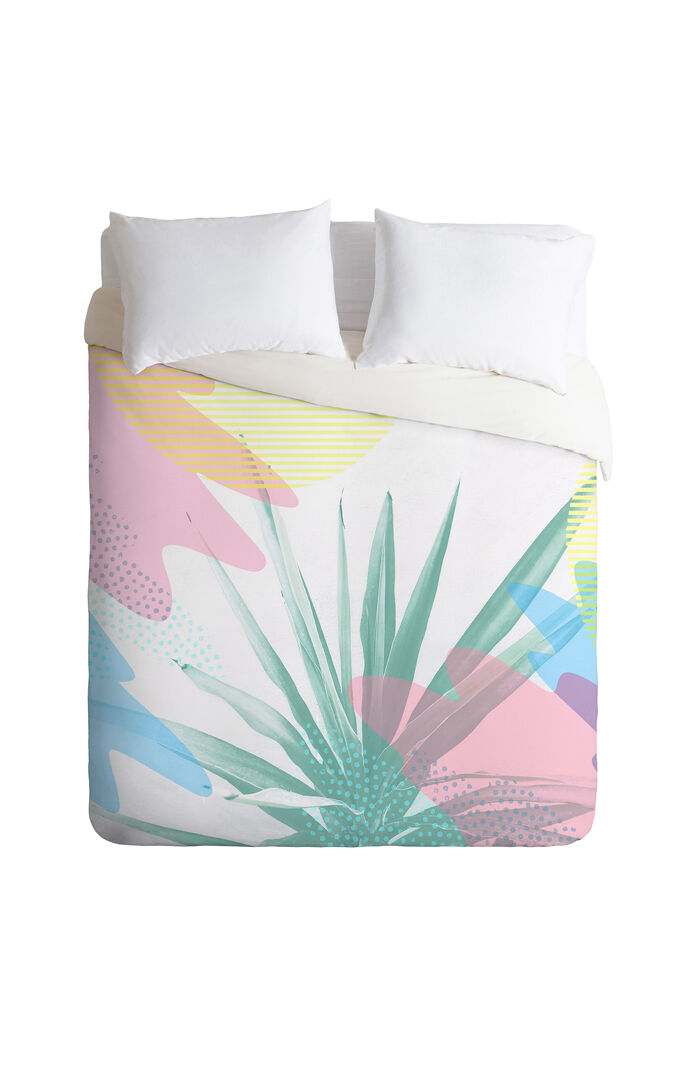 Geometric Palm Duvet Set